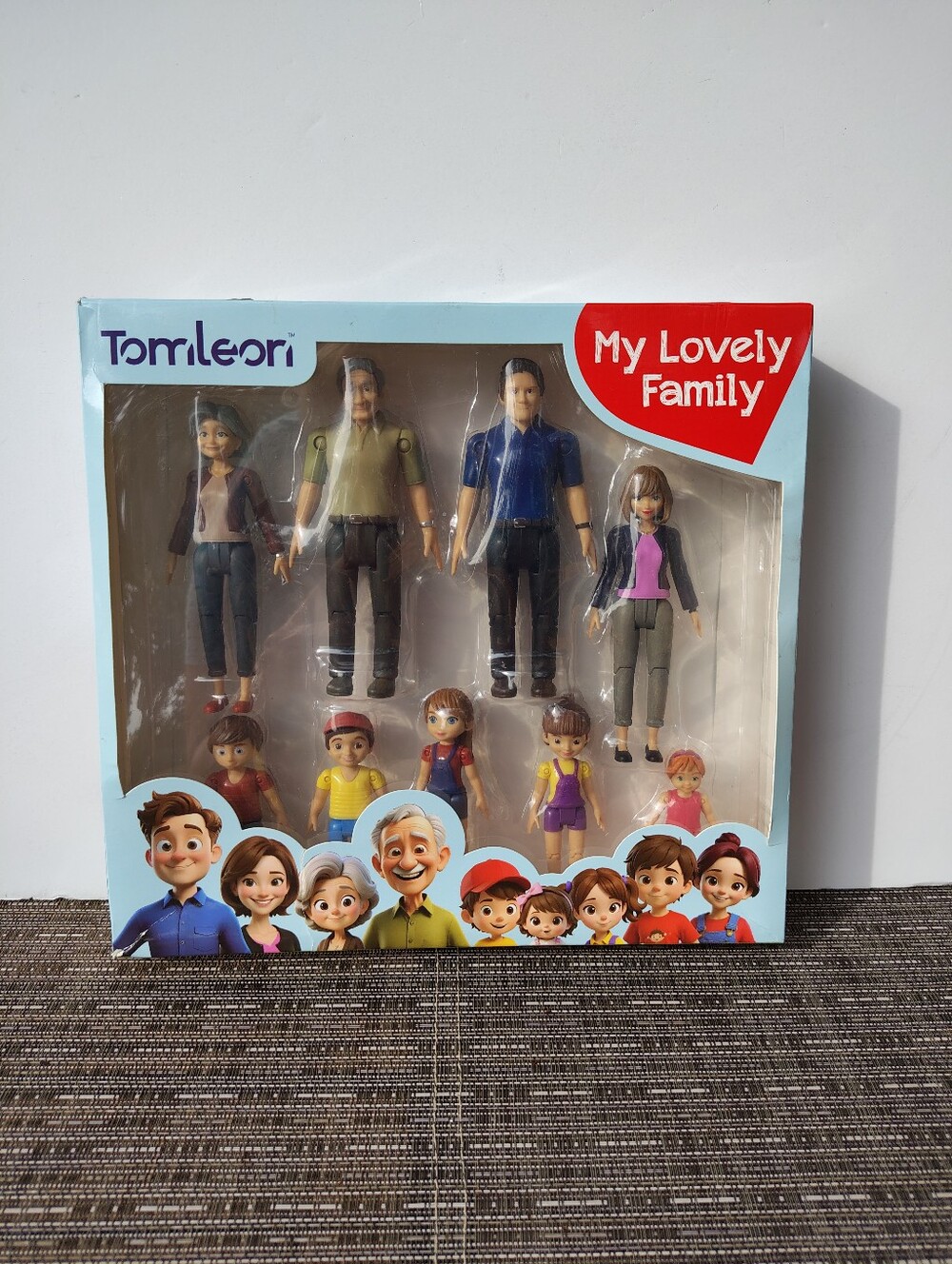 Bendable Dollhouse Family Set 9 Poseable Figures for Dollhouse Imaginative Play